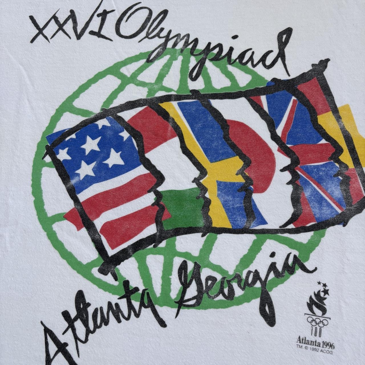 Vintage 90s USA Atlanta Olympics summer games athletics flags t-shirt