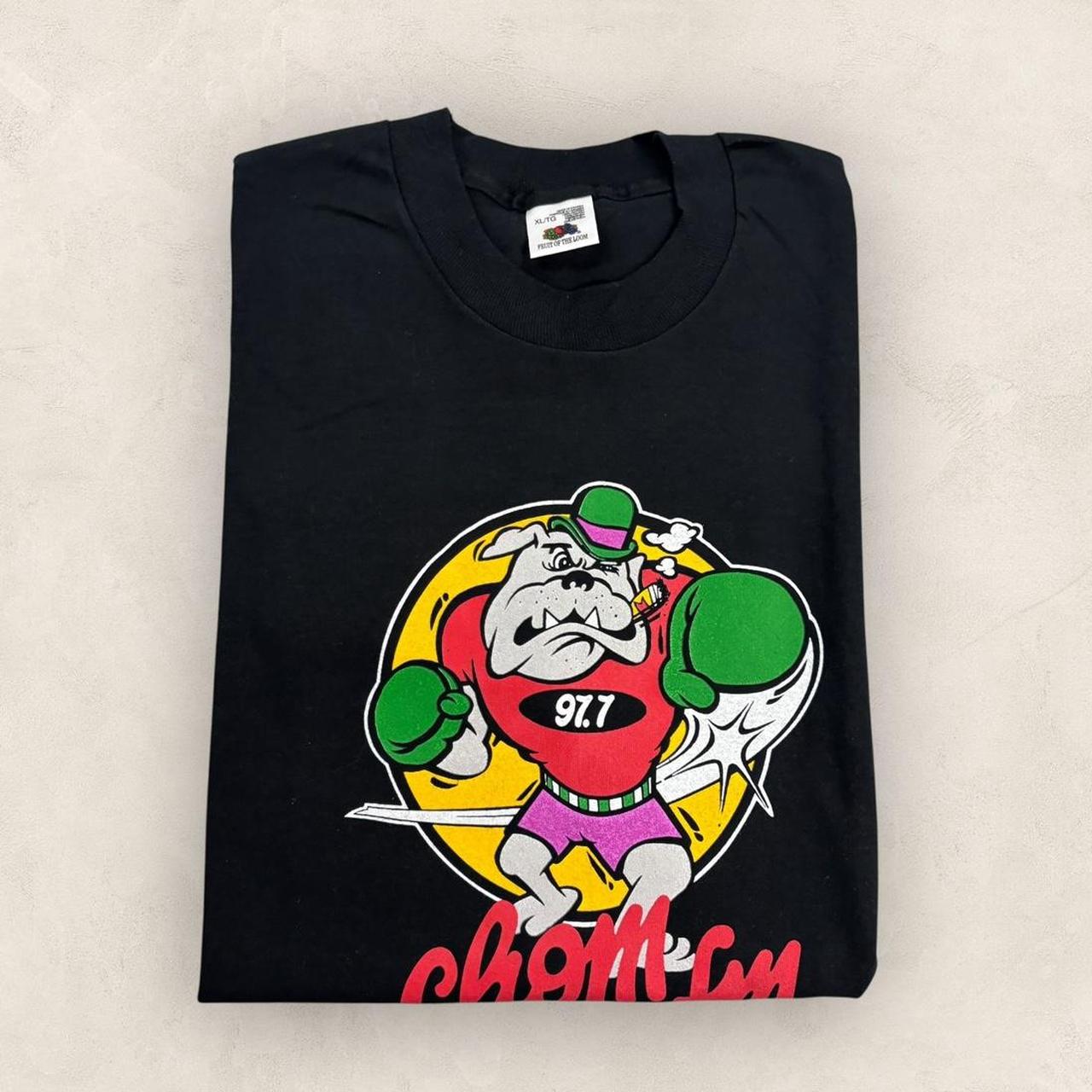 Vintage 90s Chom FM Montreal’s Classic rock radio station Canada graphic t-shirt