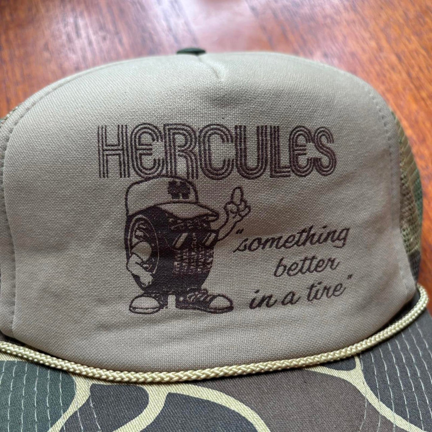 Vintage USA Hercules tires car garage automobile graphic trucker cap