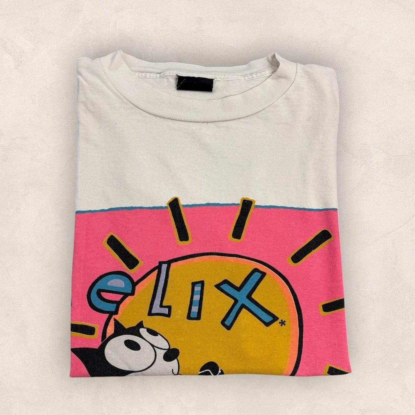 Vintage 90s USA Felix The Cat cartoon TV film promotional t-shirt