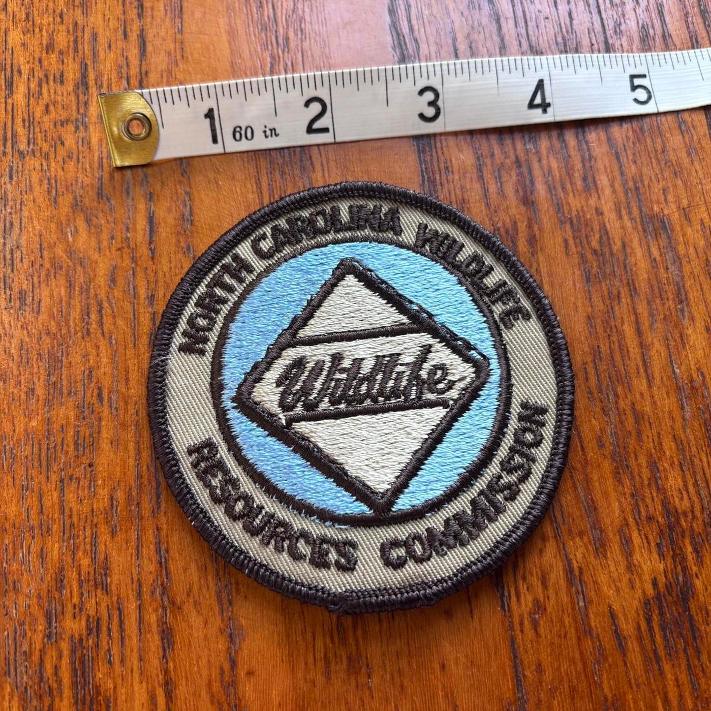 Vintage 90s USA North Carolina wildlife commission embroidered patch