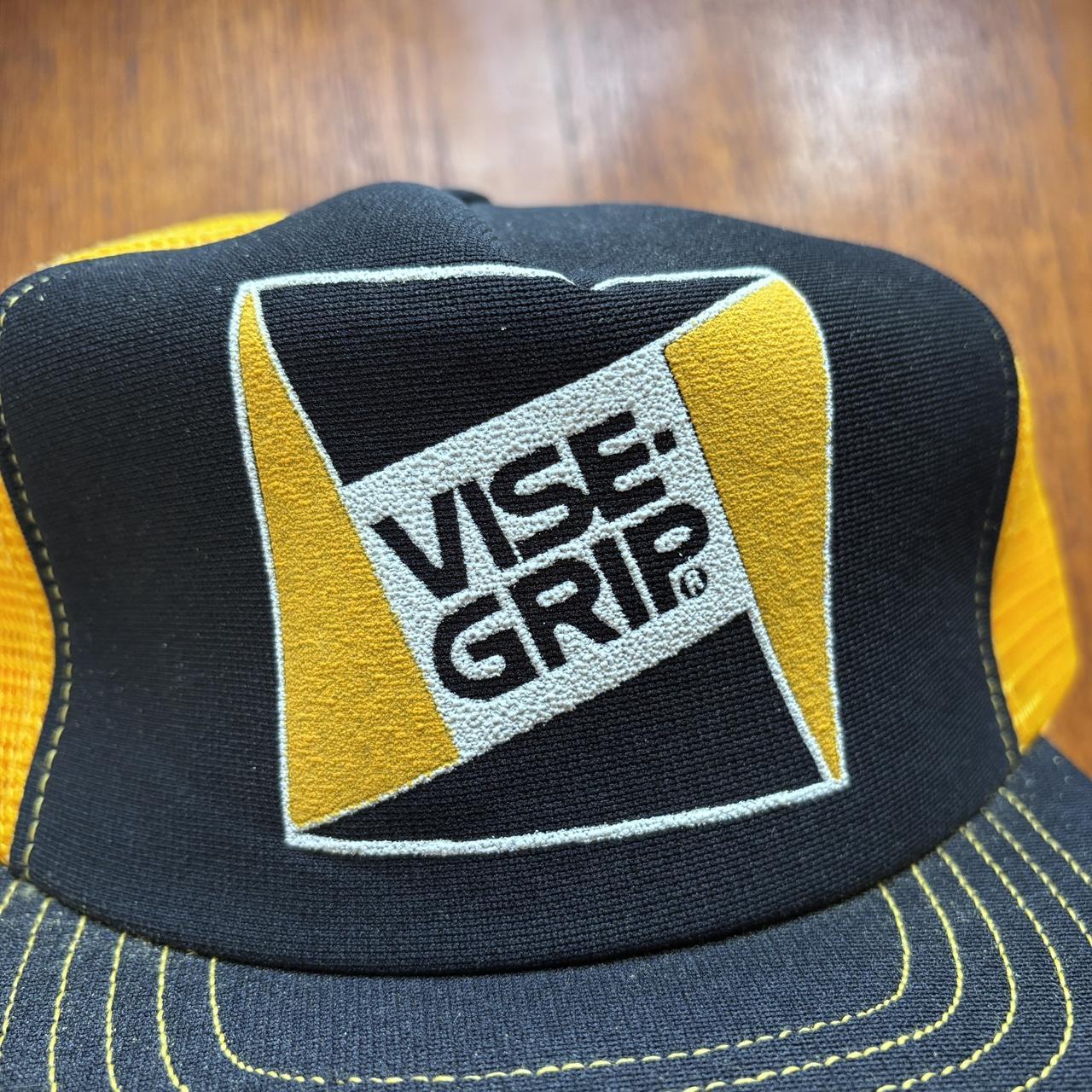 Vintage 90s USA Vise-grip tools construction graphic trucker cap