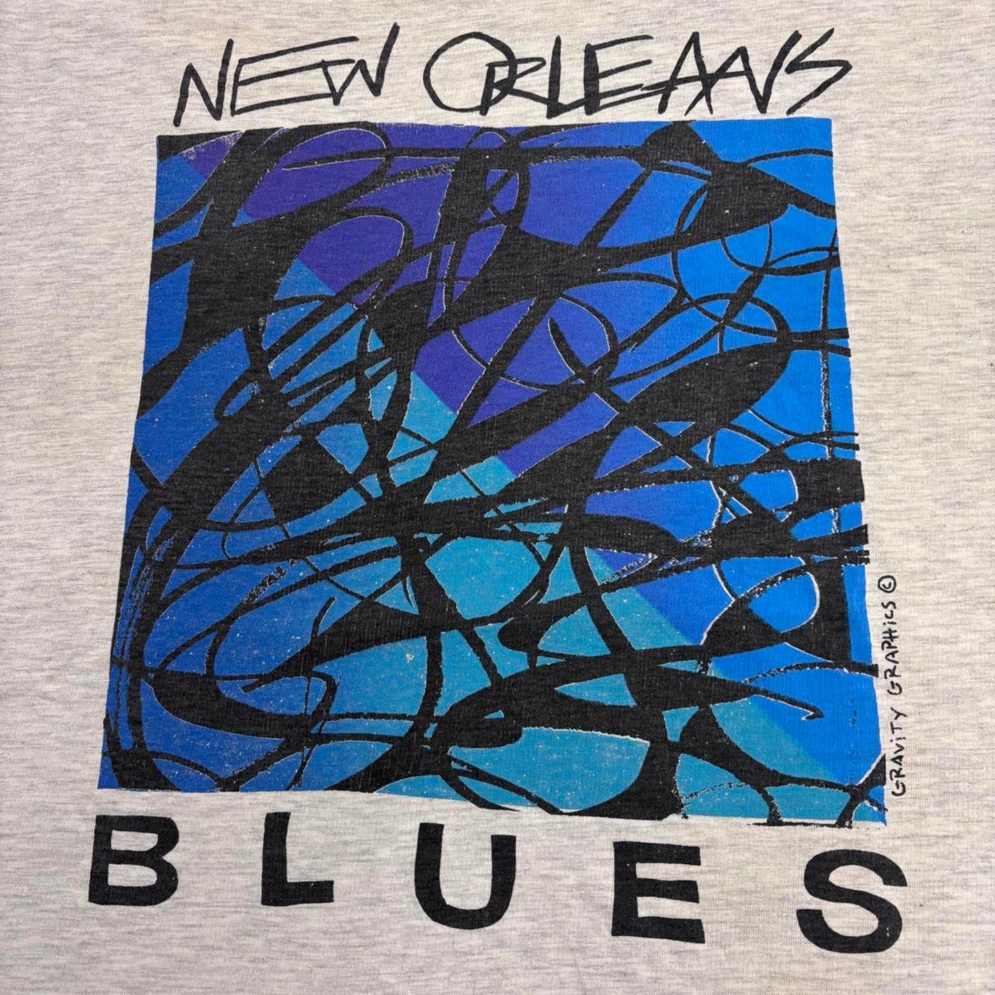 Vintage 90s USA New Orleans blues jazz music tourist souvenir graphic t-shirt