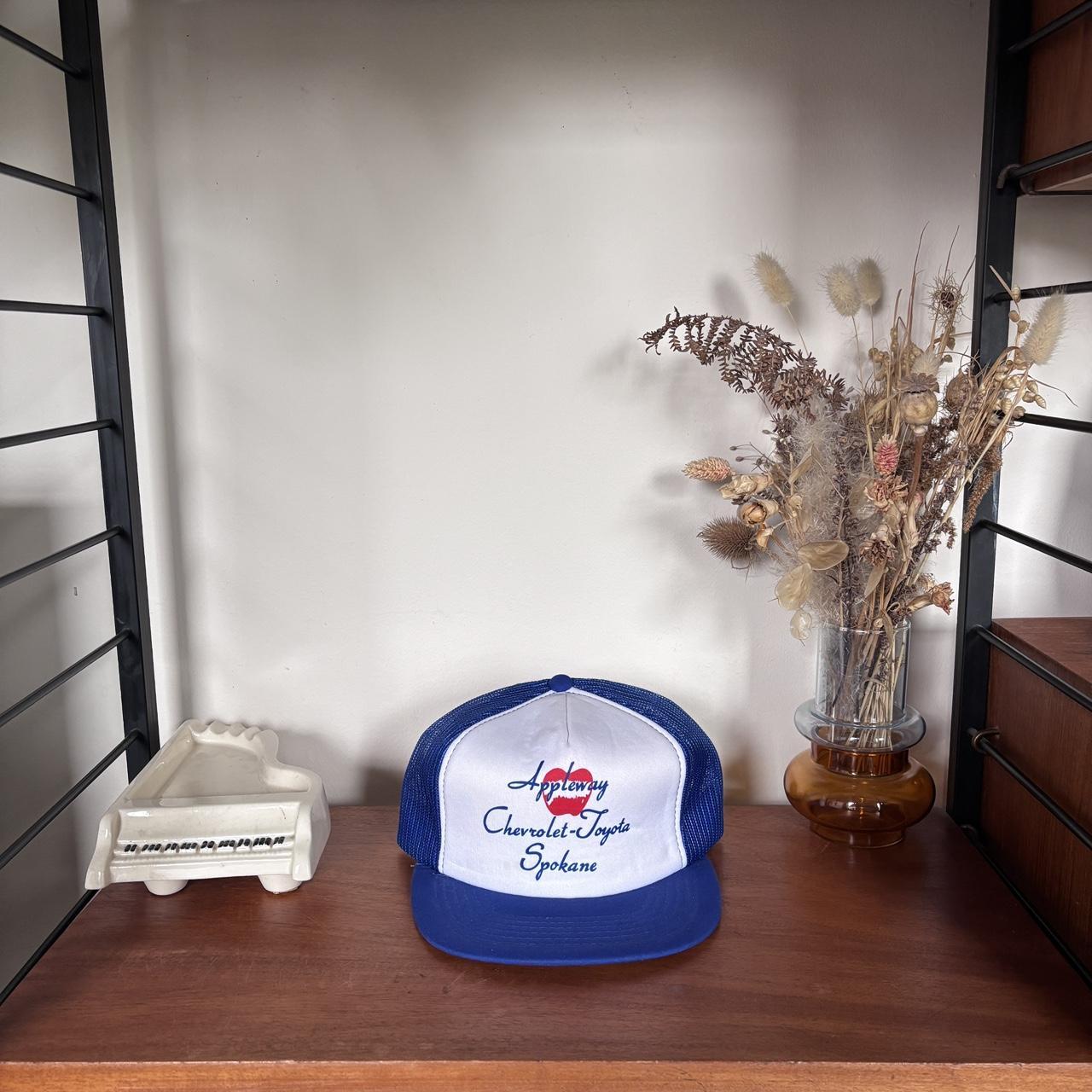 Vintage 90s USA Chevrolet Toyota automobile dealership Spokane Washington trucker cap