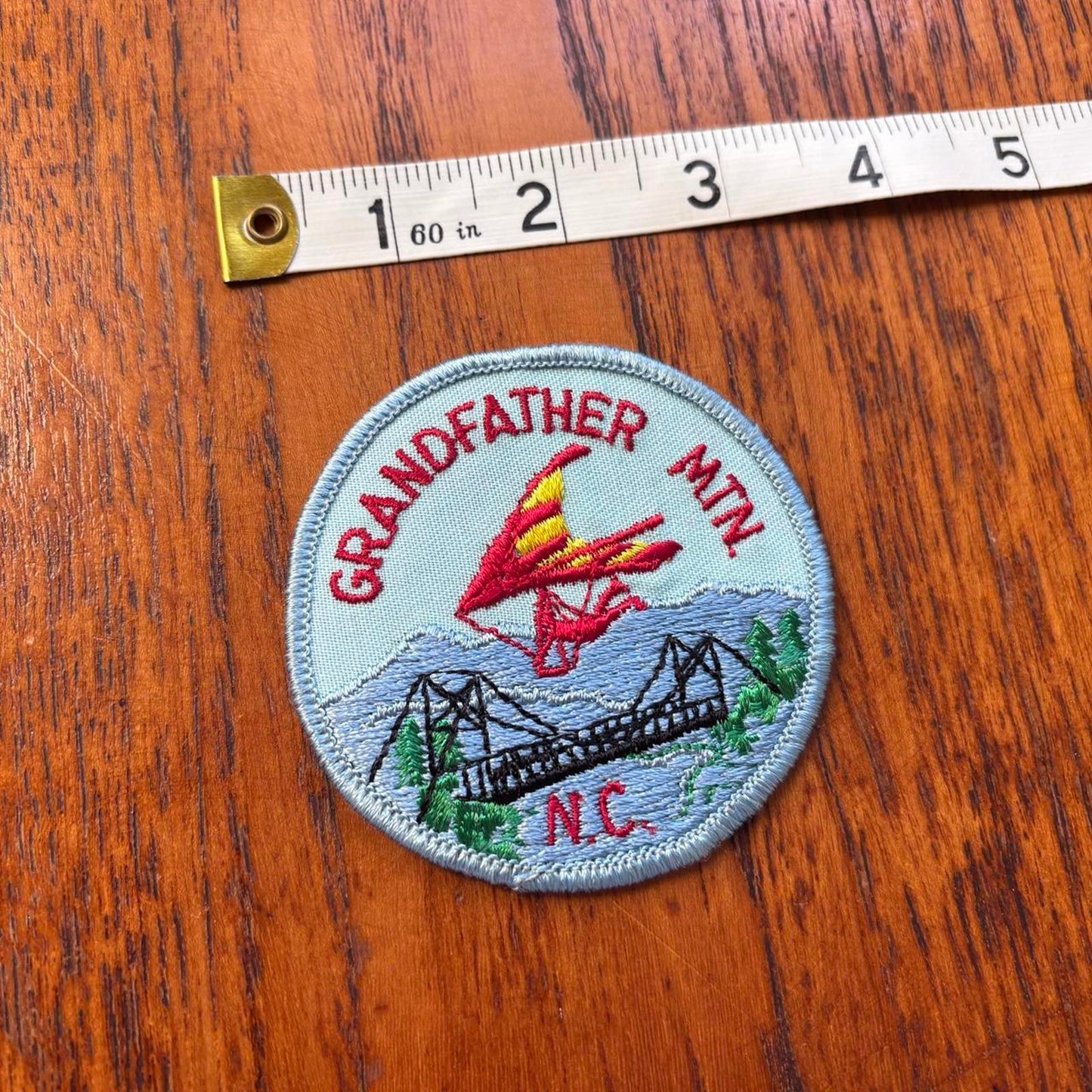 Vintage 90s USA Grandfather Mountain North Carolina embroidered patch
