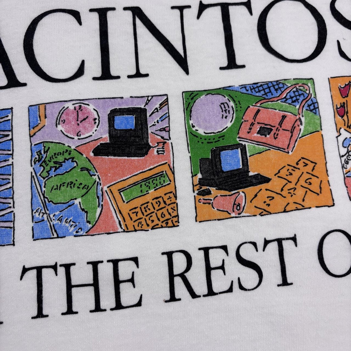 Vintage 80s USA Apple Macintosh computers technology dead stock t-shirt