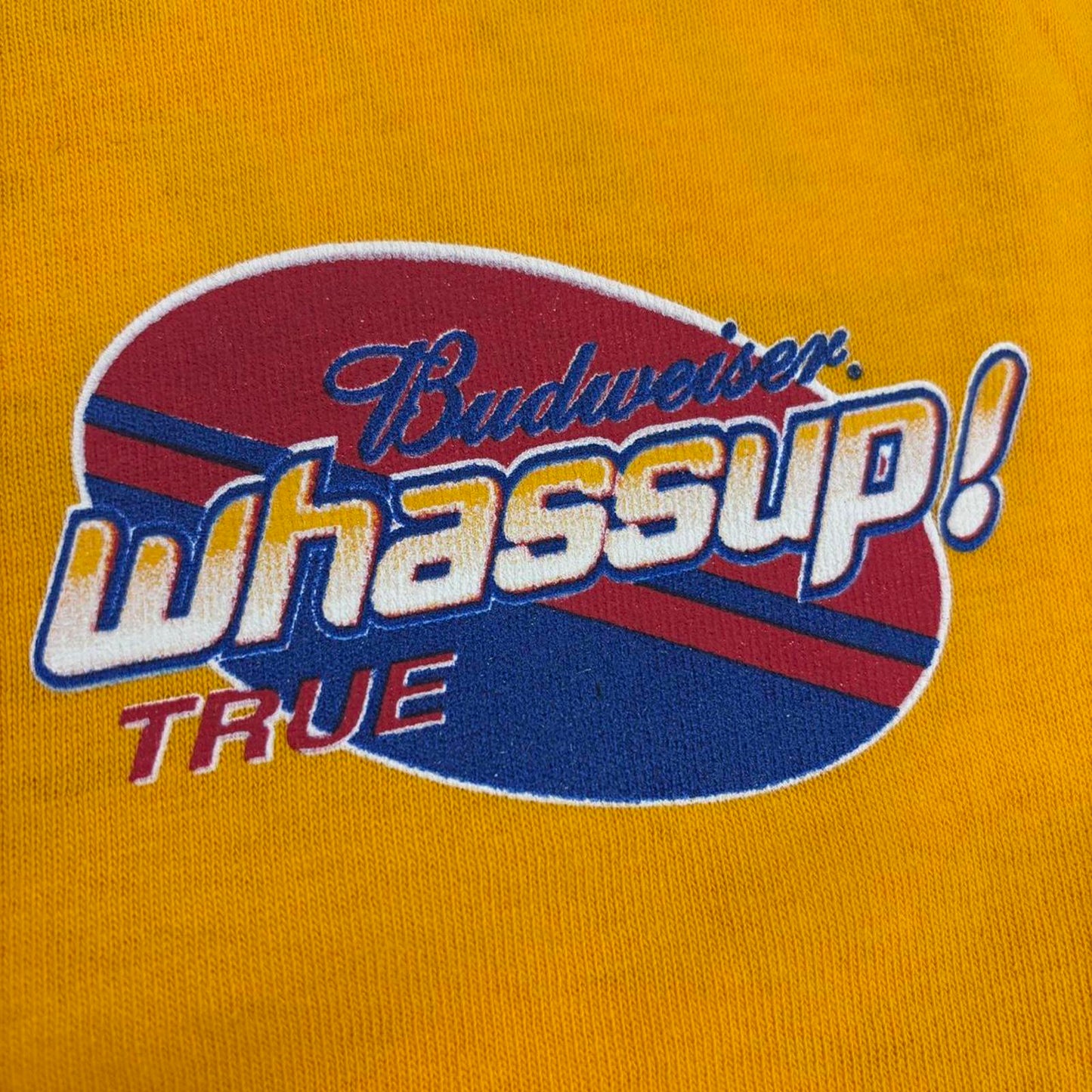 Vintage 90s USA Budweiser beer ‘Whassup’ TV advert promotional t-shirt