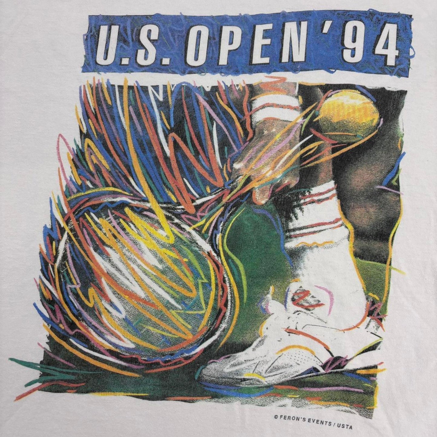 Vintage 90s US Open 94 tennis tournament ATP tour graphic t-shirt