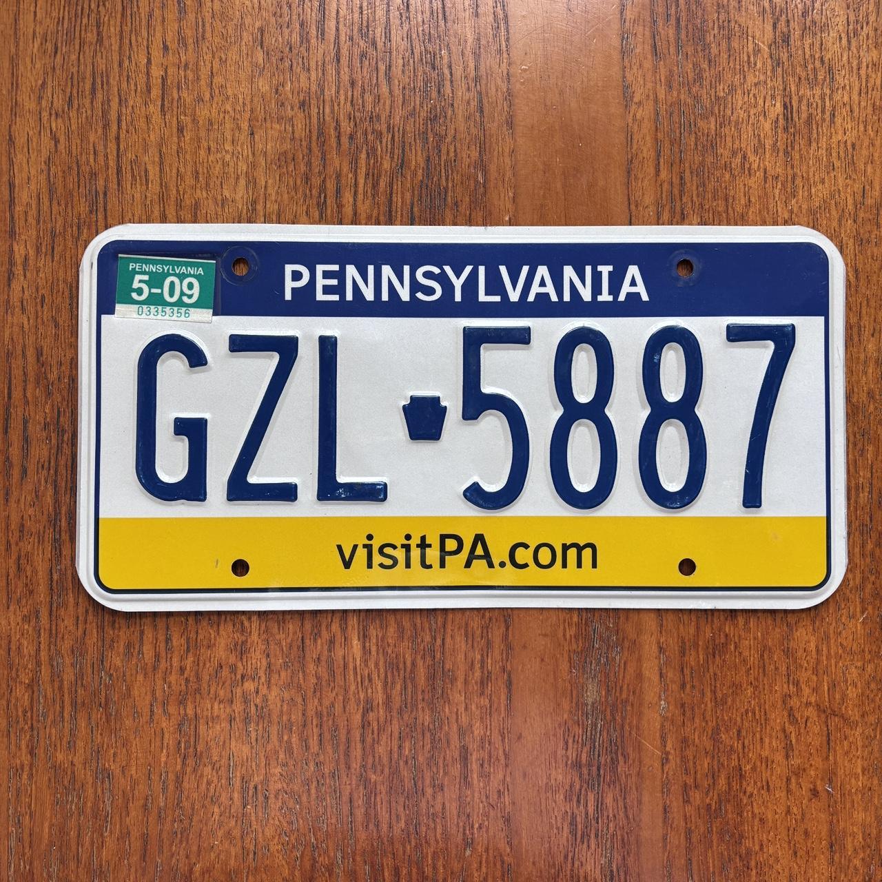 Vintage Y2K Pennsylvania state American license plate