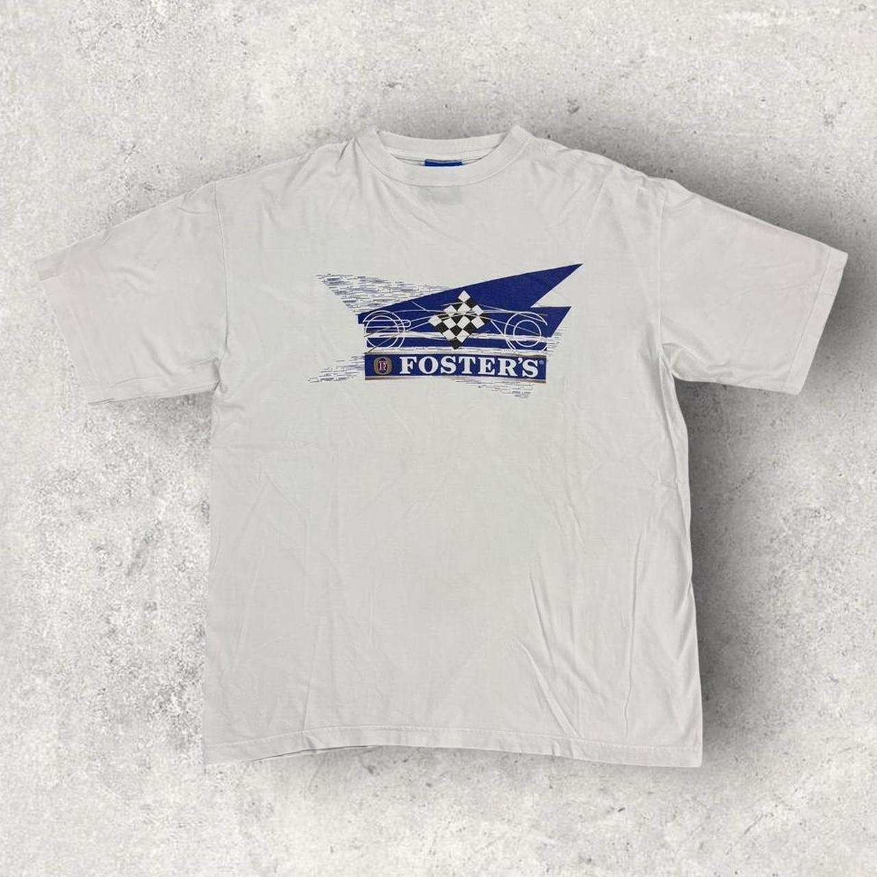 Vintage 90s Fosters beer Formula One Grand Prix motorsport graphic t-shirt