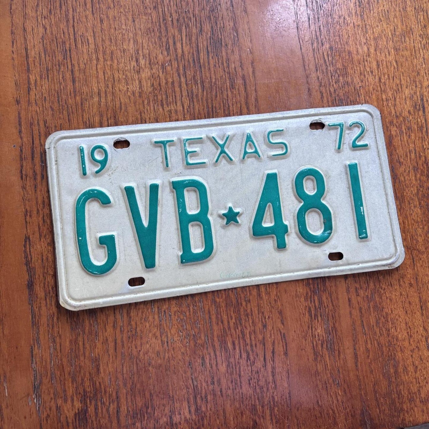 Vintage 70s USA Texas state car automobile American license plate