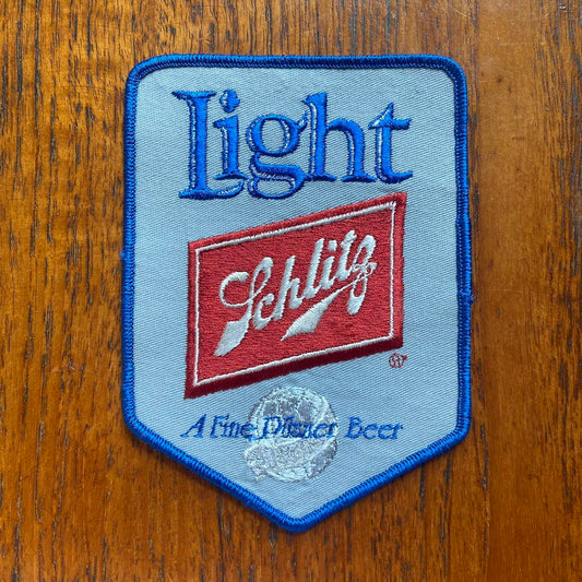 Vintage 80s USA Schlitz beer alcohol embroidered patch
