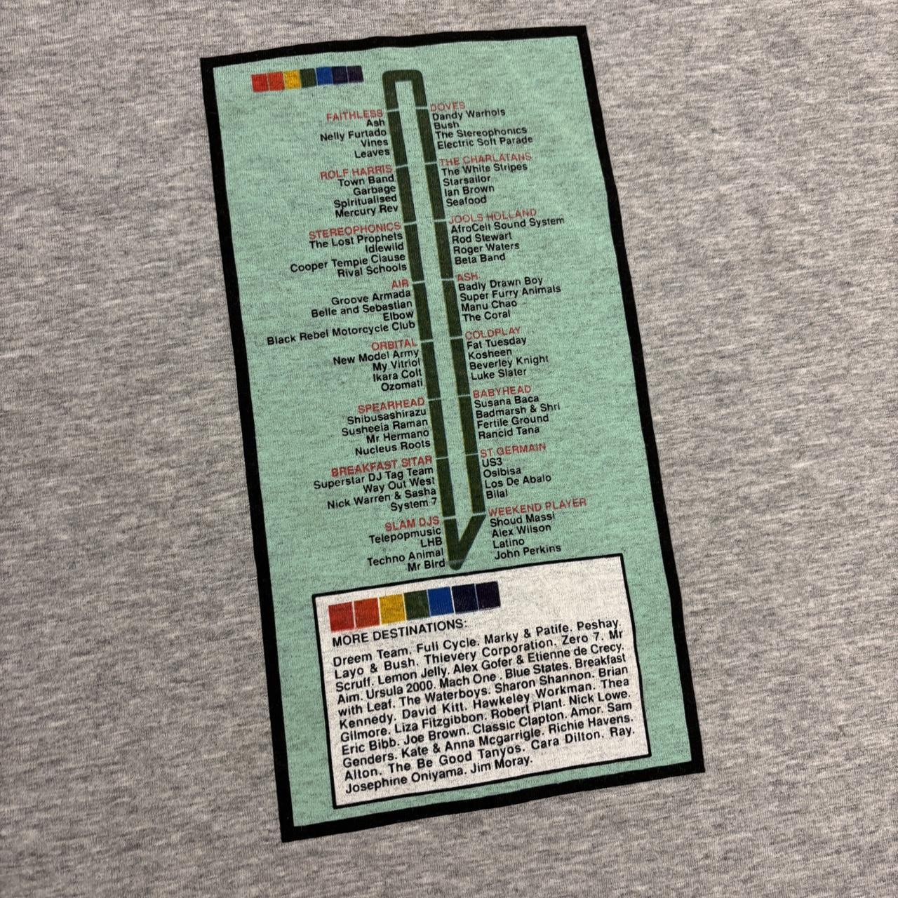 Vintage Y2K Glastonbury Festival 2002 graphic band t-shirt