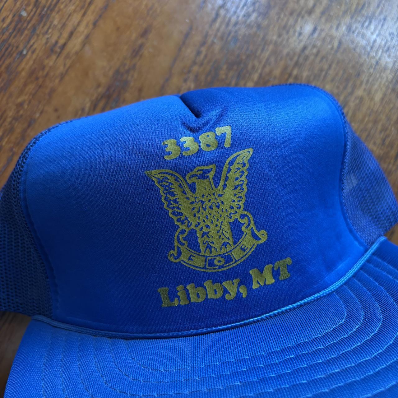Vintage 90s USA Libby Montana local union graphic trucker cap