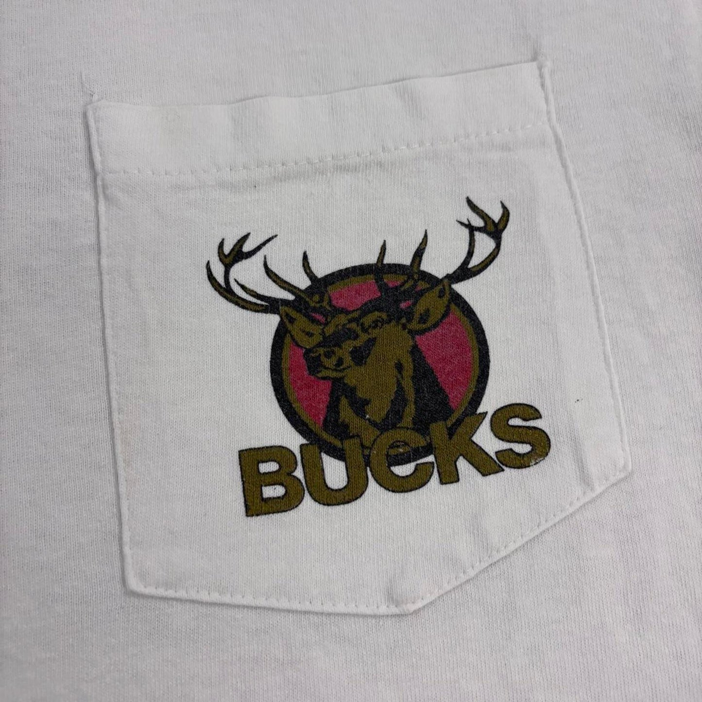 Vintage 90s USA Bucks cigarettes promotional pocket t-shirt