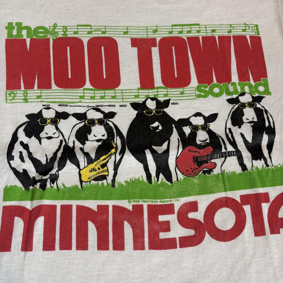 Vintage 80s USA Moo Town sound Minnesota cow t-shirt