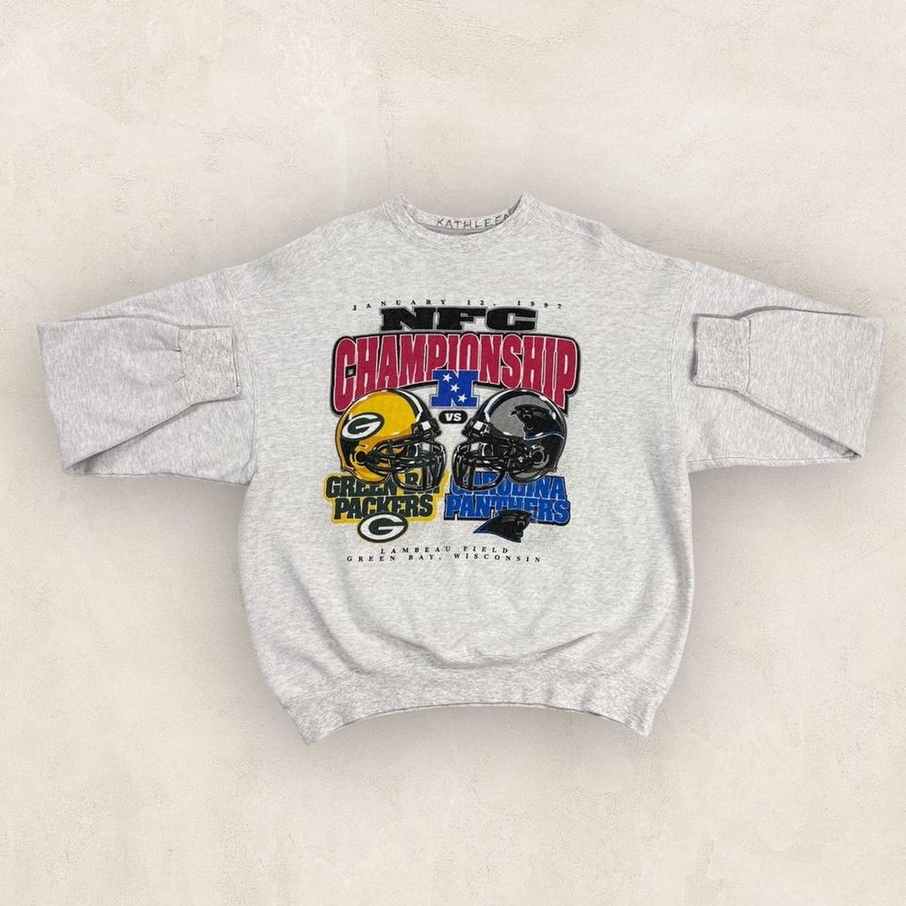 Vintage 90s USA NFC Championship NFL American Football Packers Panthers graphic sweatshirt