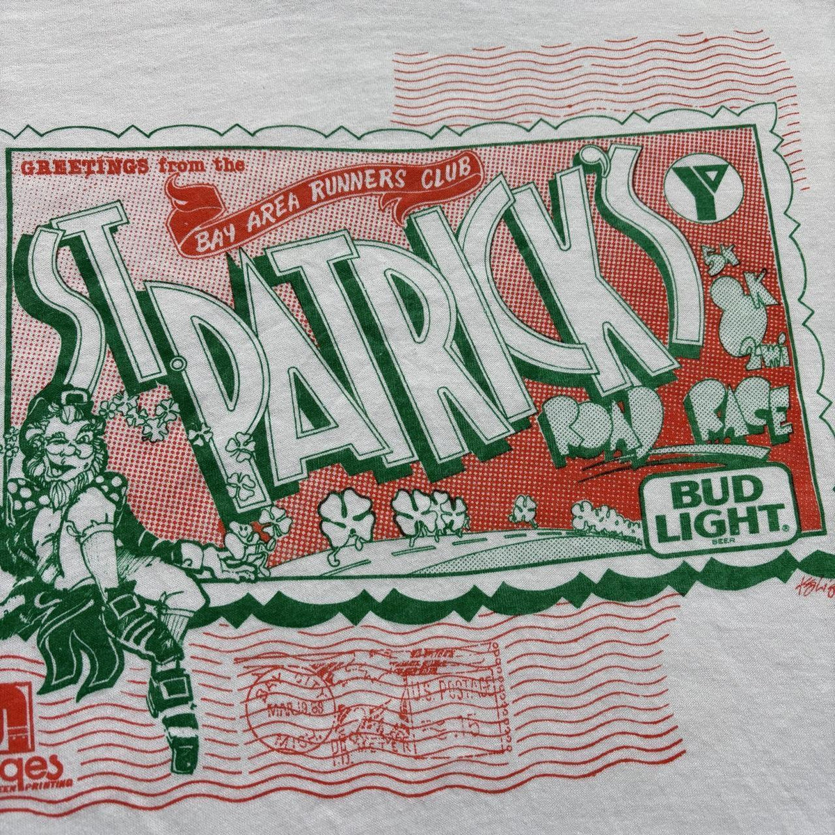 Vintage 90s USA Bay Area runners club St Patrick’s road race Budweiser longsleeve t-shirt