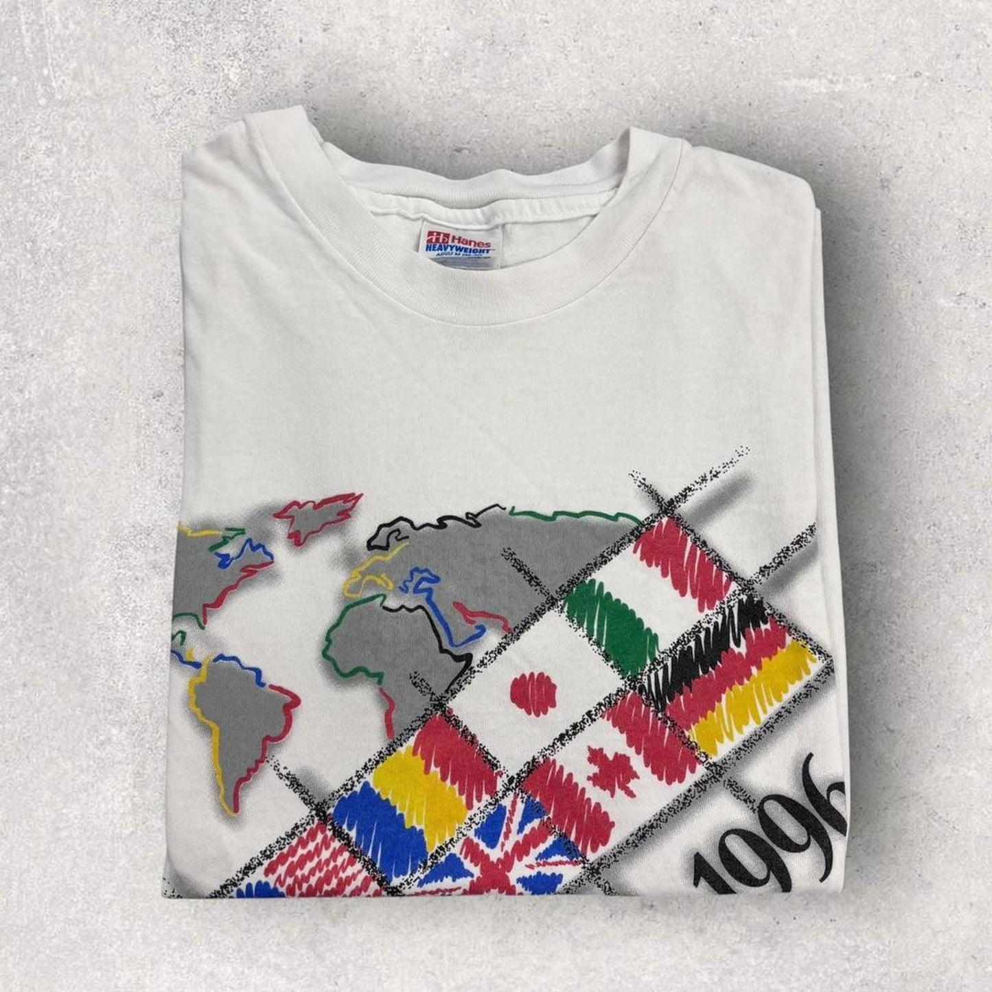 Vintage 90s USA Atlanta Olympics summer games athletics graphic t-shirt
