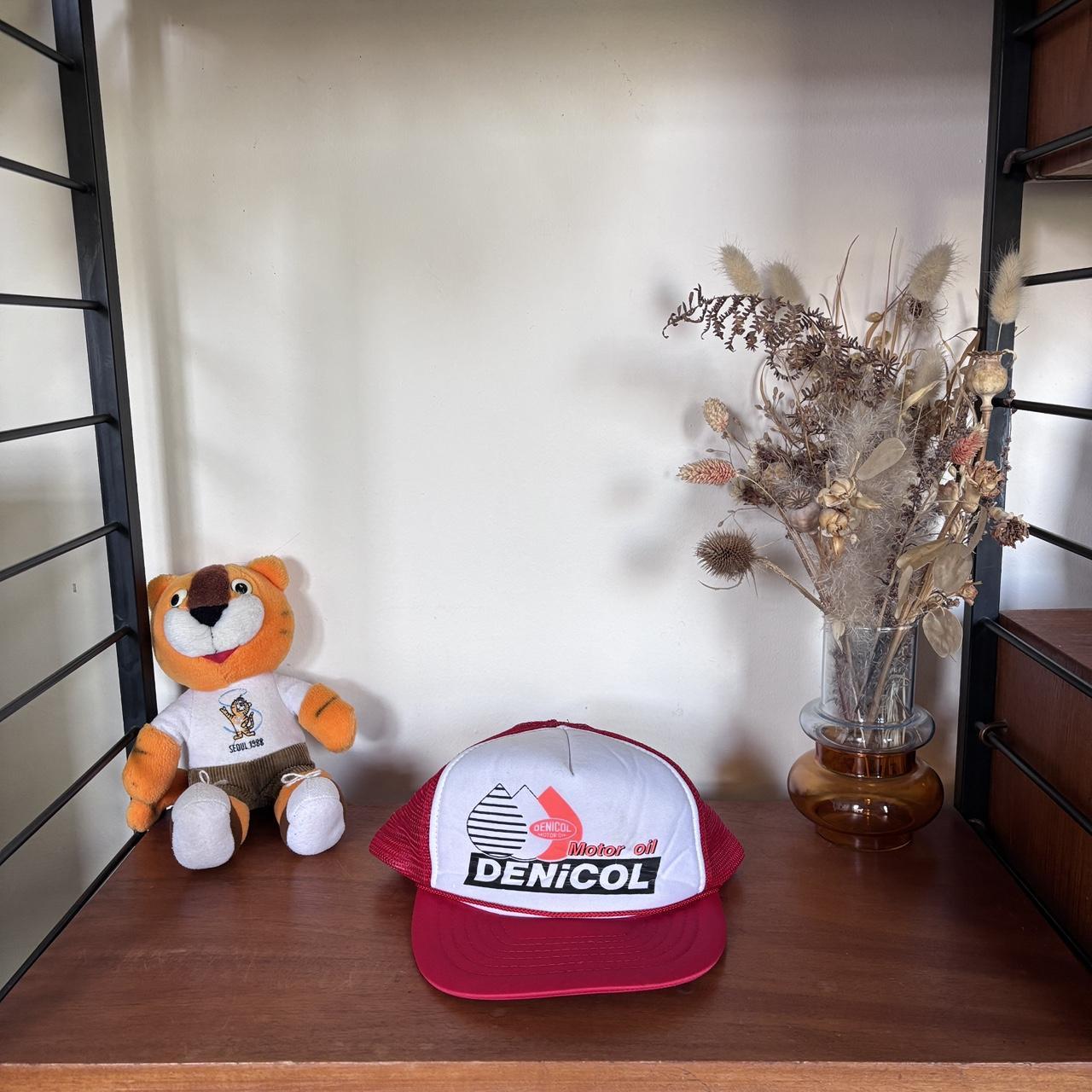Vintage 90s USA Denicol motor oil automobile graphic trucker cap