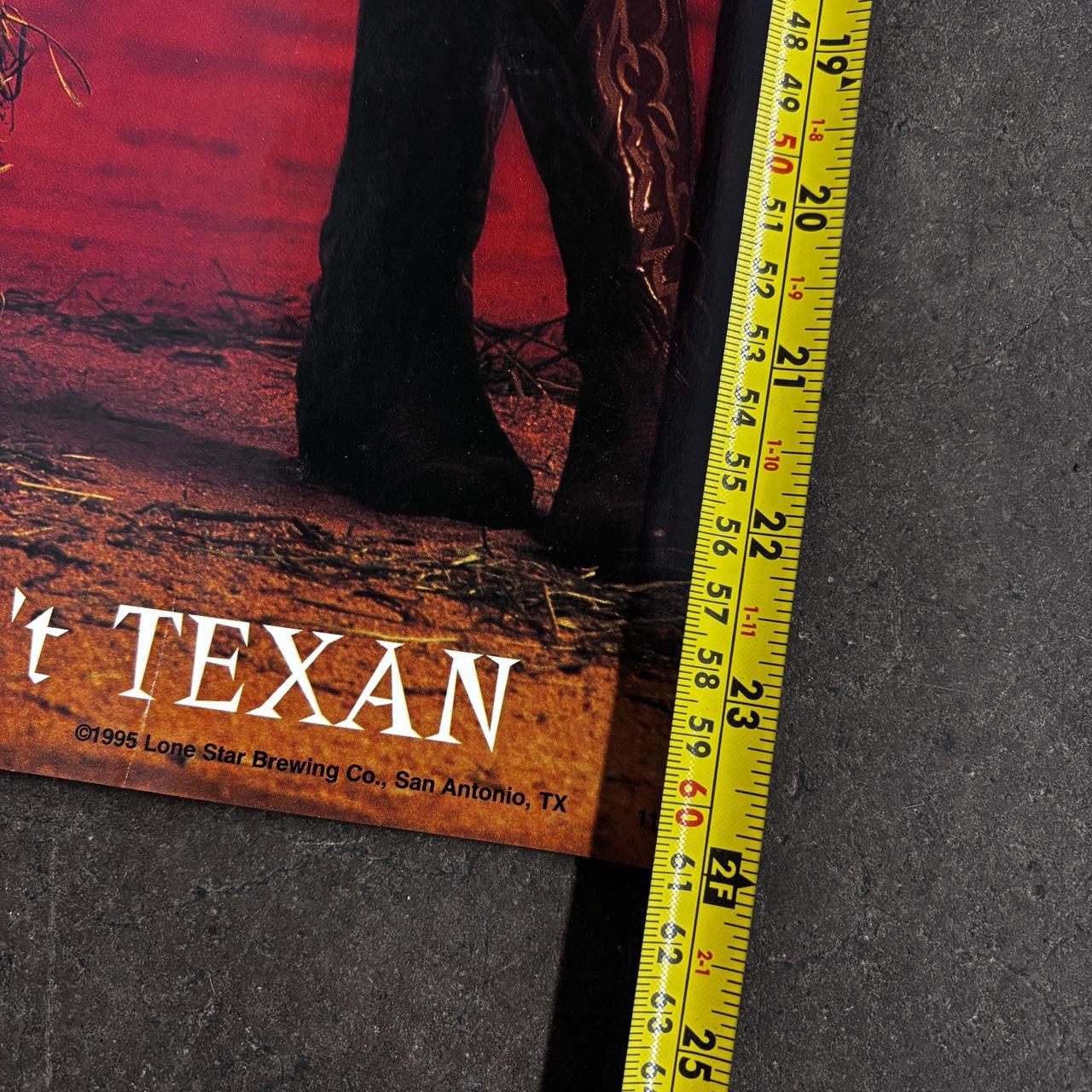 Vintage 90s USA Lone Star beer poster San Antonio Texas rodeo print