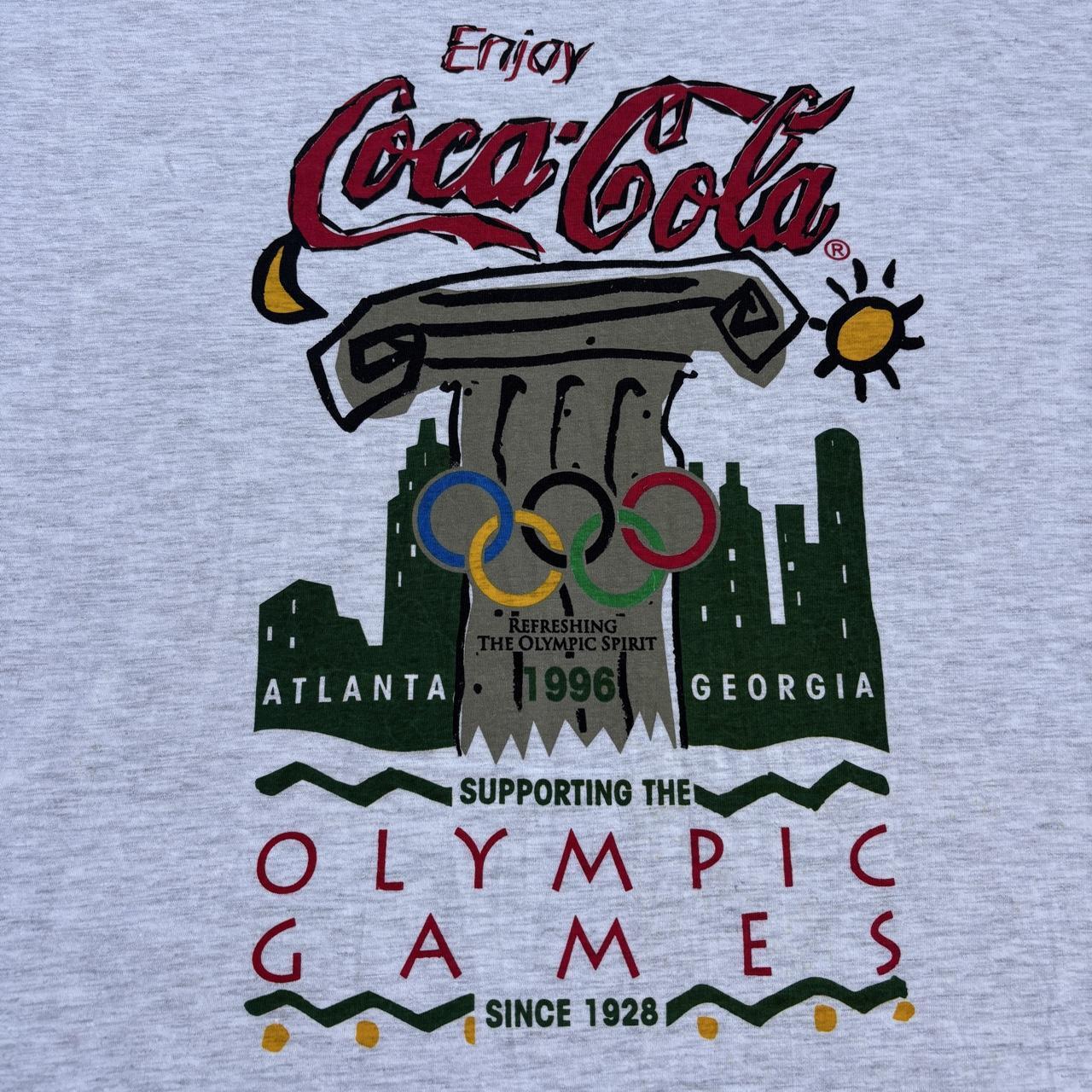 Vintage 90s USA Coca Cola Atlanta Olympics summer games athletics t-shirt
