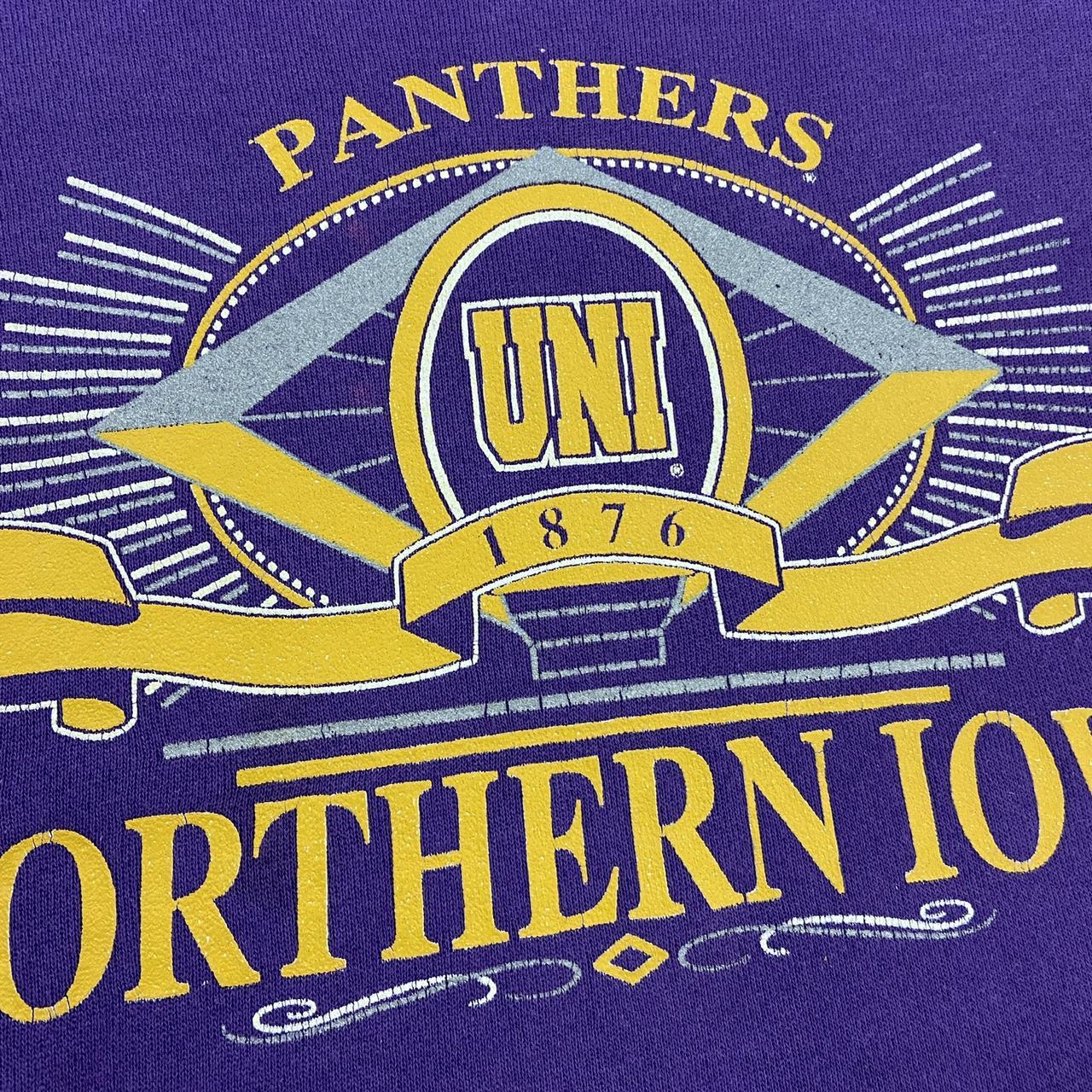 Vintage 90s USA University of Northern Iowa Panthers Cedar Falls varsity graphic sweatshirt