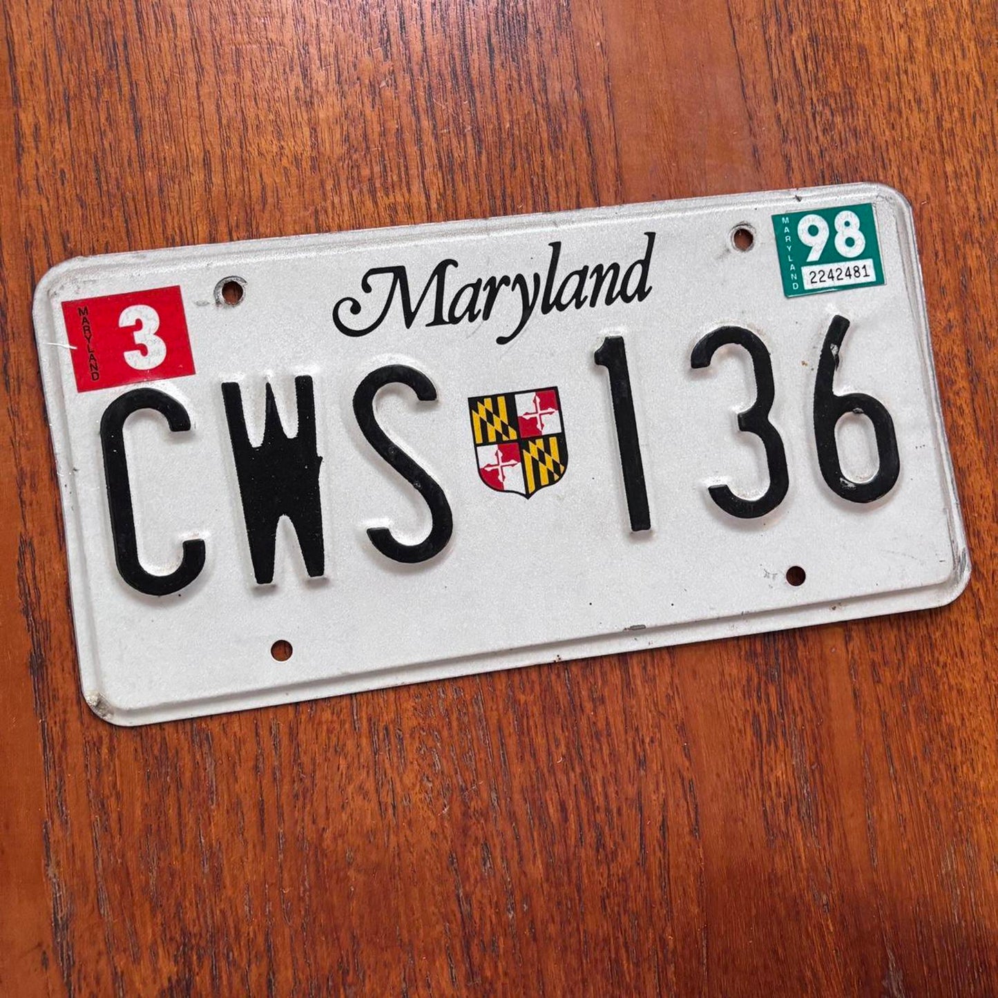 Vintage 90s USA Maryland state American license plate