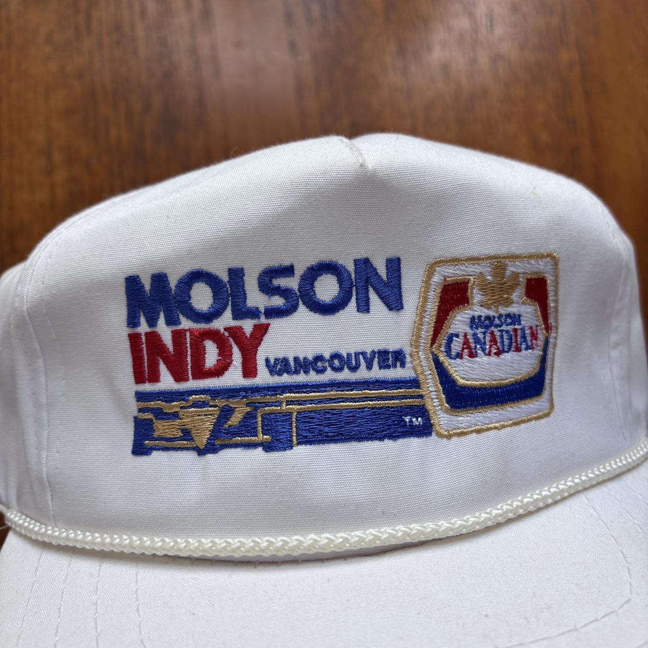 Vintage 90s Molson beer Indy race Vancouver Canada automobile motorsport cap