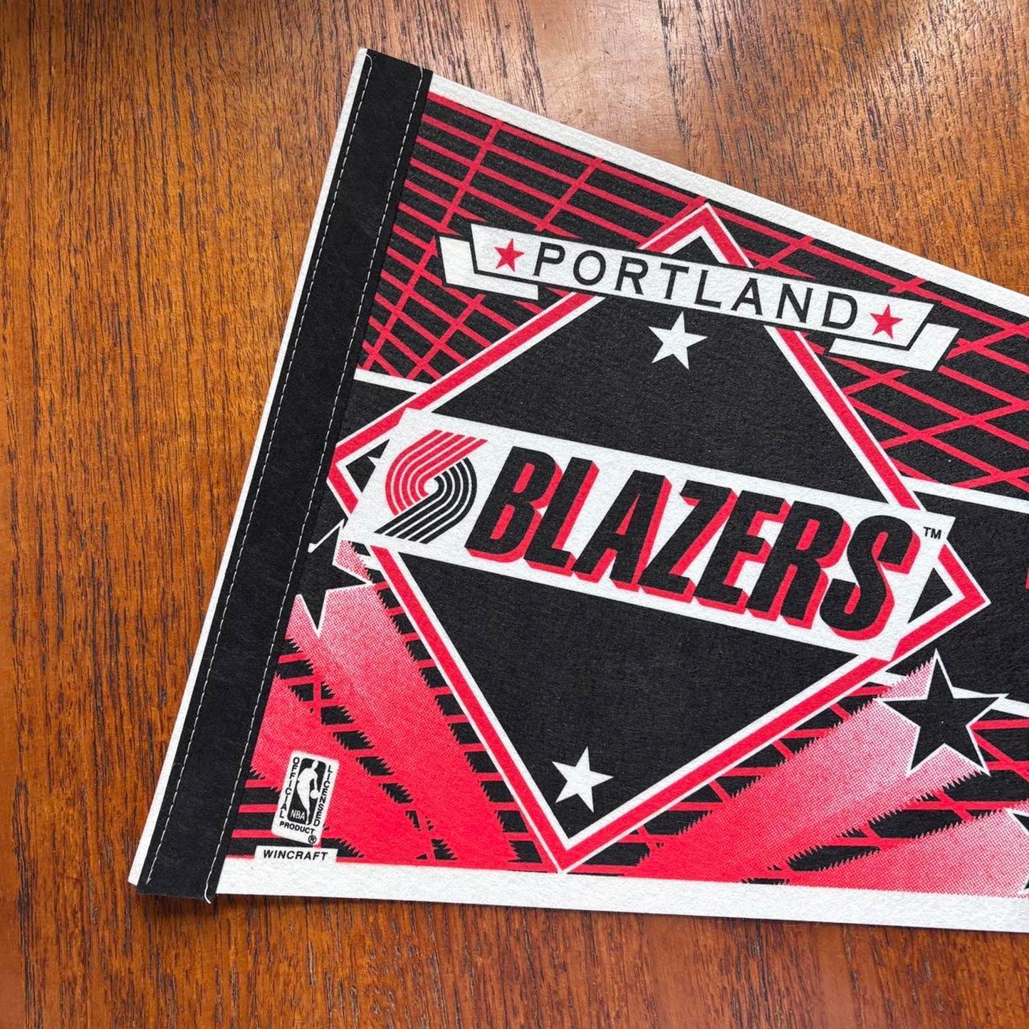 Vintage 90s USA Portland Trailblazers NBA basketball felt pennant
