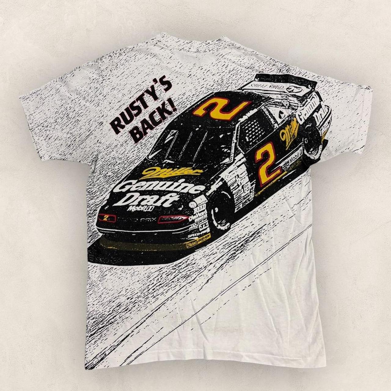 Vintage 90s USA Rusty Wallace NASCAR motorsport AOP graphic t-shirt