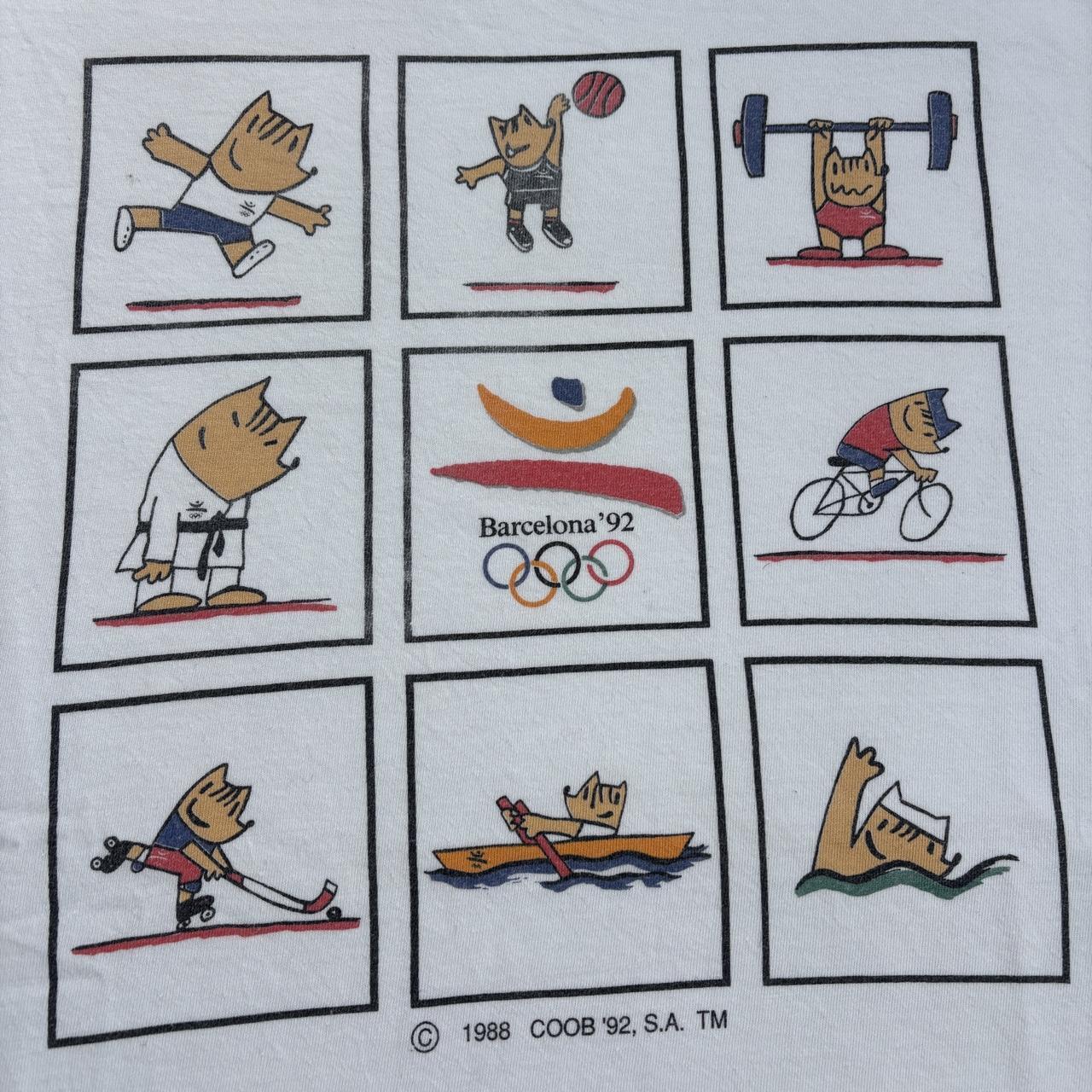 Vintage 90s Barcelona Olympics Spain summer games athletics t-shirt