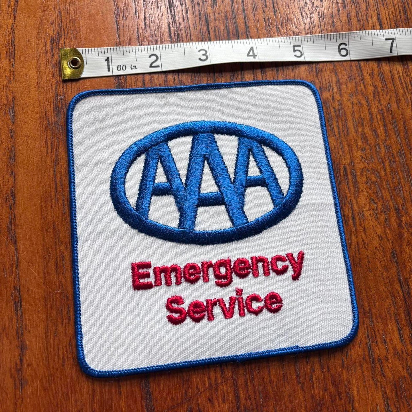 Vintage 90s USA Triple A emergency service automobile large embroidered patch