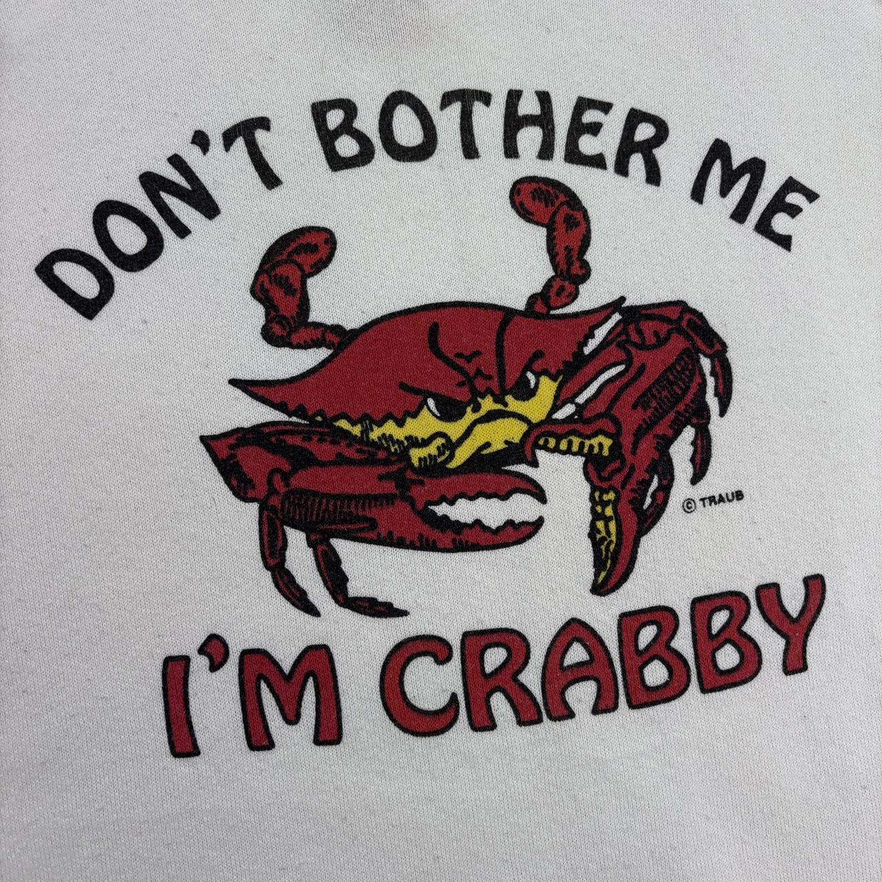 Vintage 90s USA crab slogan parody humour graphic sweatshirt