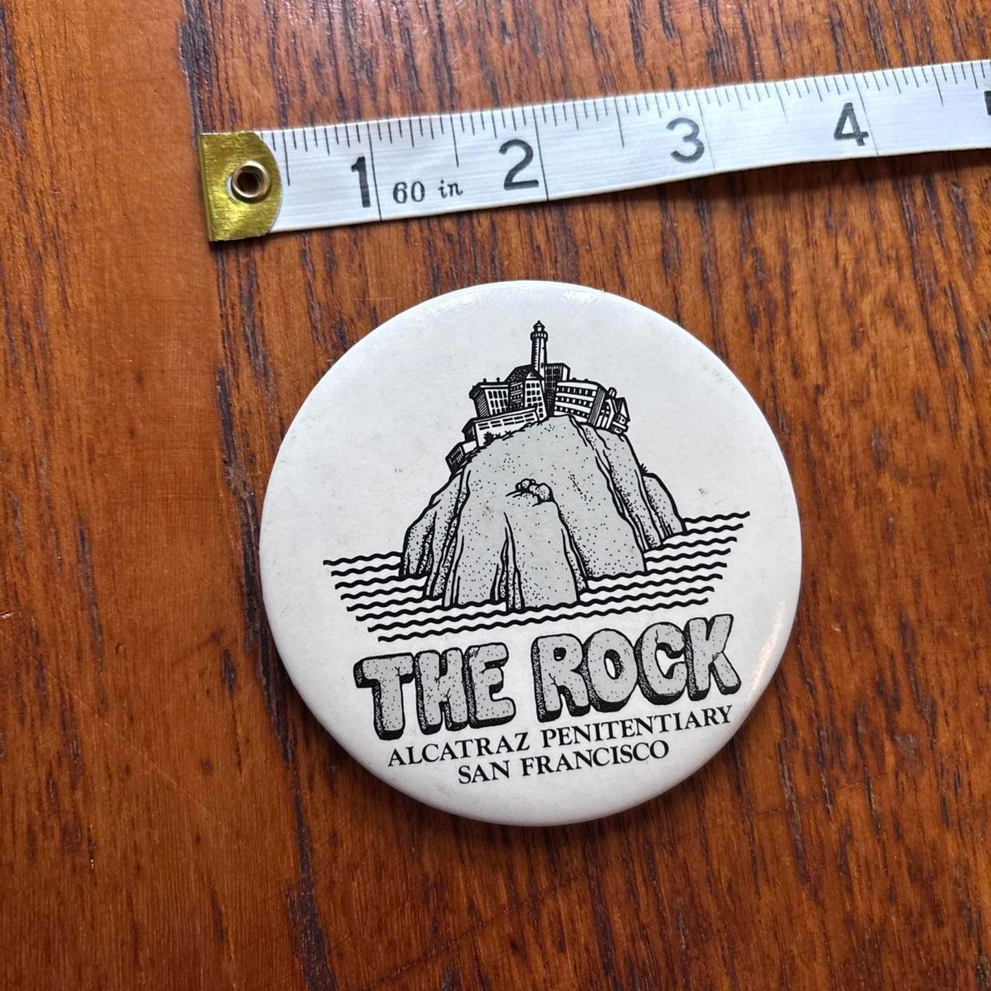 Vintage 90s USA Alcatraz prison The Rock San Francisco pin badge