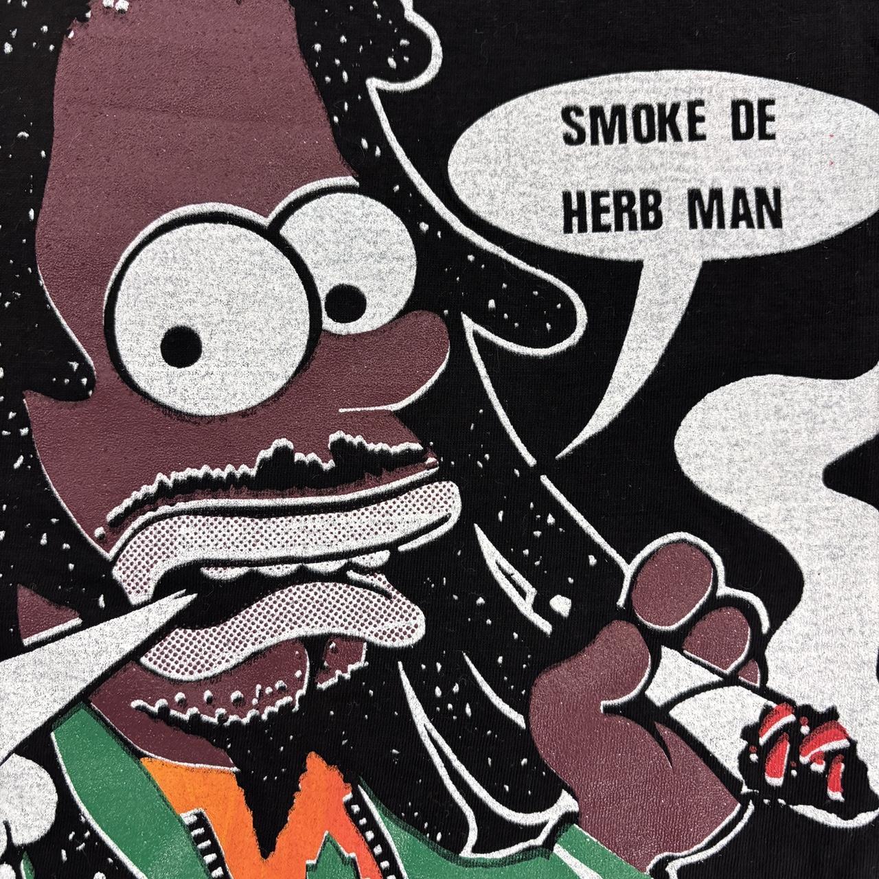 Vintage 90s Bart Marley parody Bart Simpson reggae cartoon graphic t-shirt