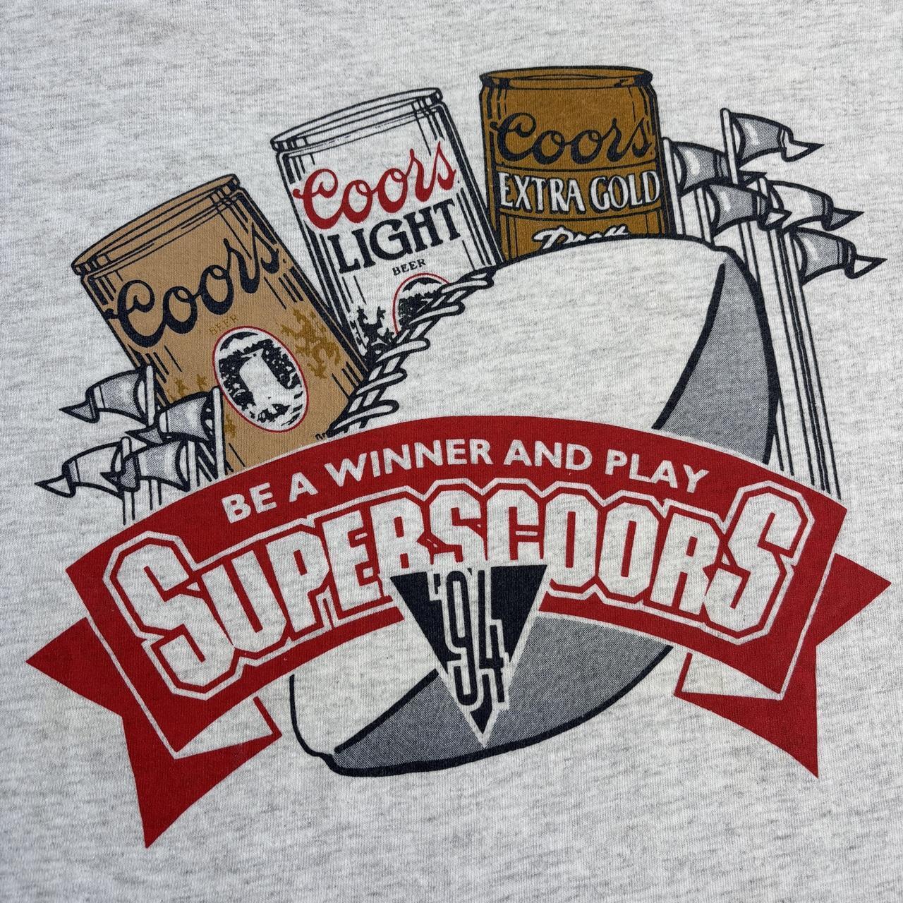 Vintage 90s USA Coors light beer NFL American Football t-shirt