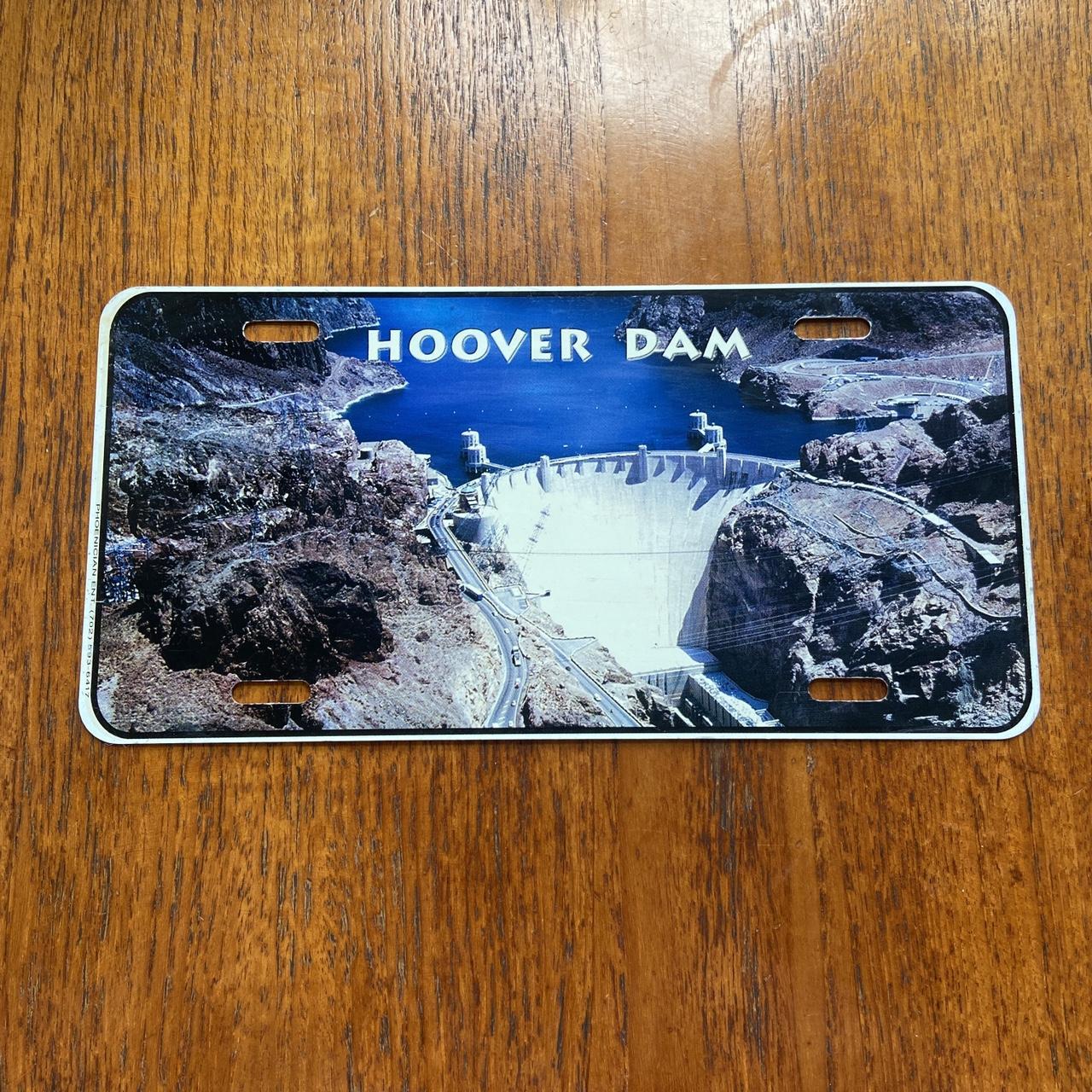 Vintage 90s USA Hoover Dam Las Vegas Nevada promotional American license plate