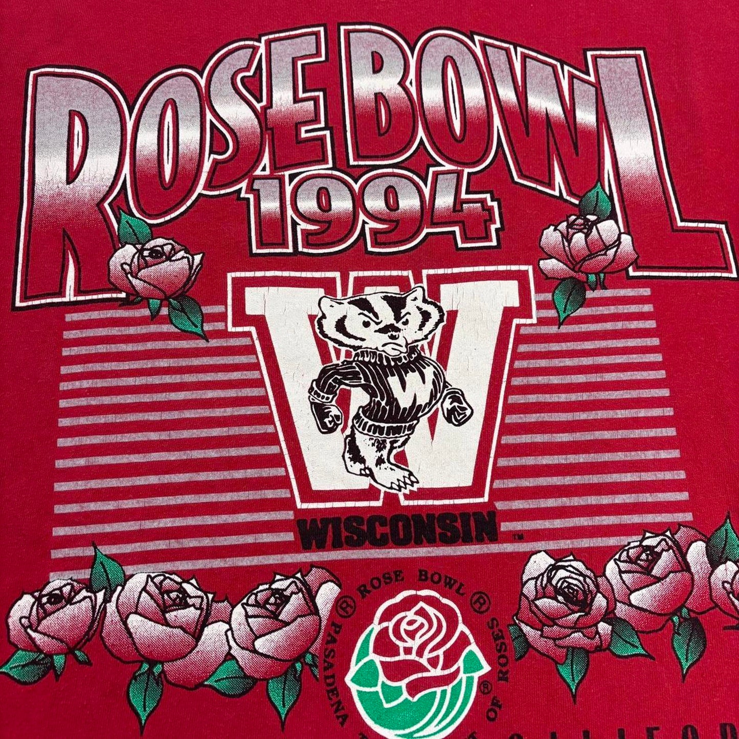 Vintage 90s USA Wisconsin Badgers Rose Bowl American Football varsity t-shirt