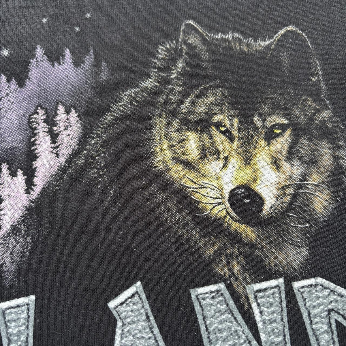 Vintage Y2K Lapland Finland wolf arctic wildlife nature souvenir t-shirt