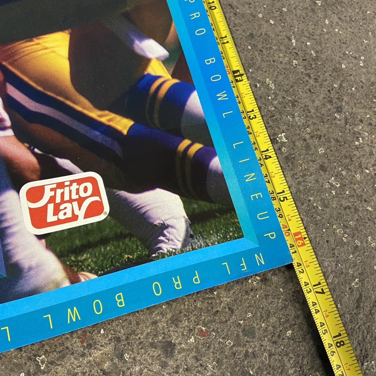Vintage 90s USA NFL American Football Pro Bowl line up offensive linemen promotional poster