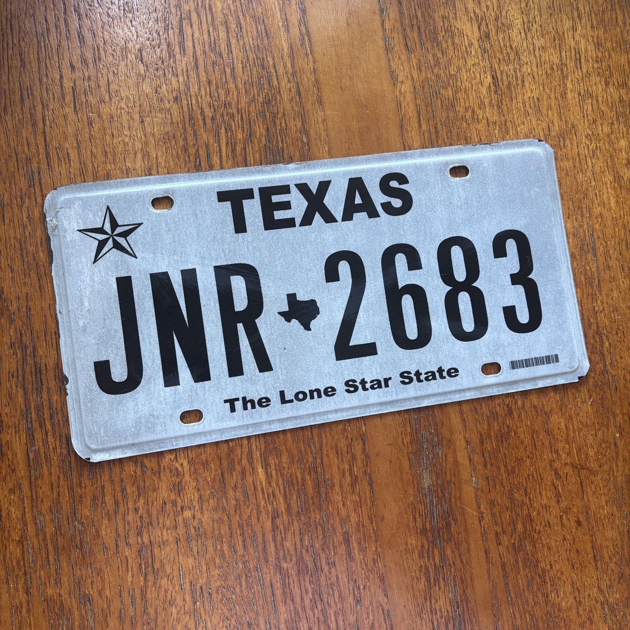 Vintage Y2K USA Texas The Lone Star State American license plate