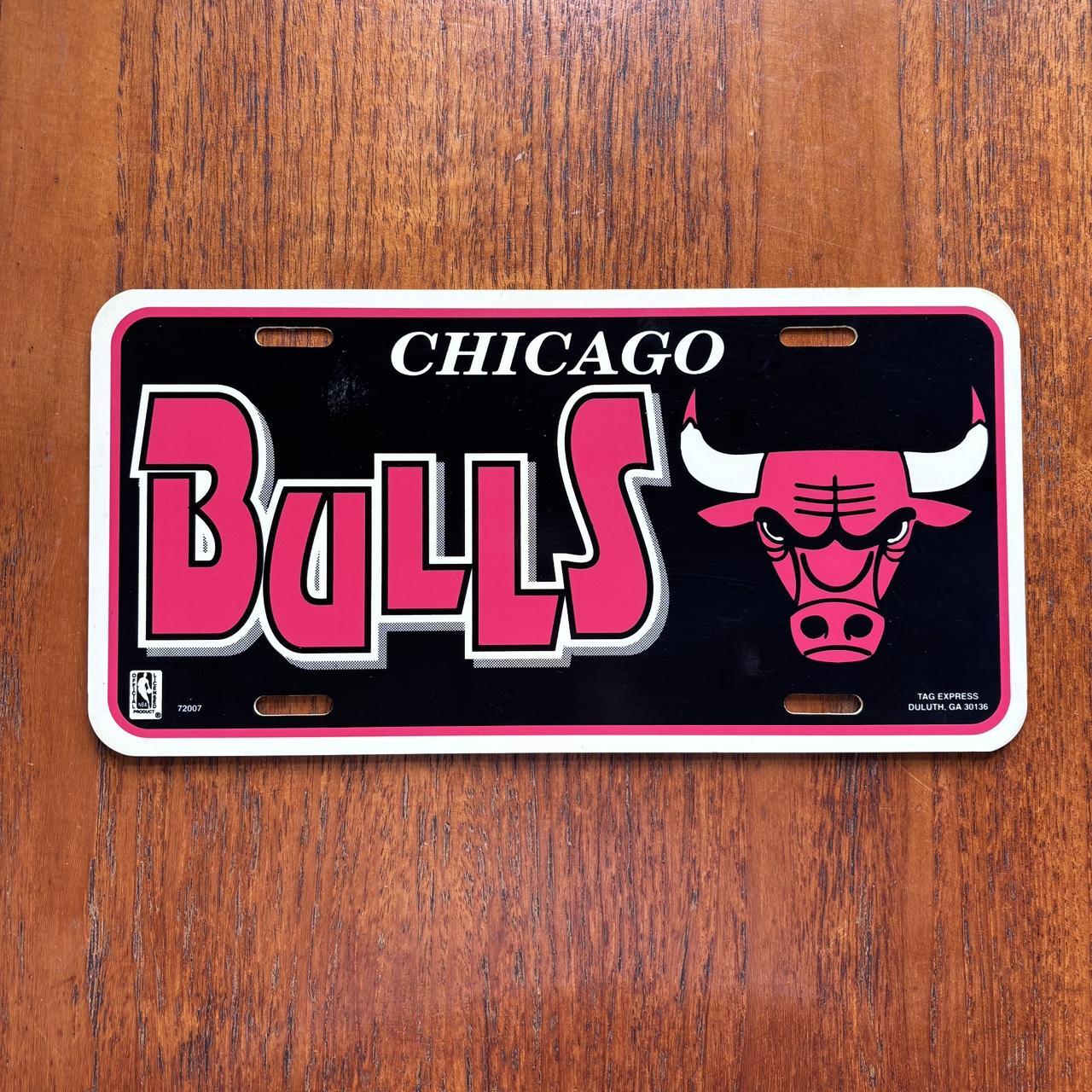 Vintage 90s USA Chicago Bulls NBA basketball novelty license plate