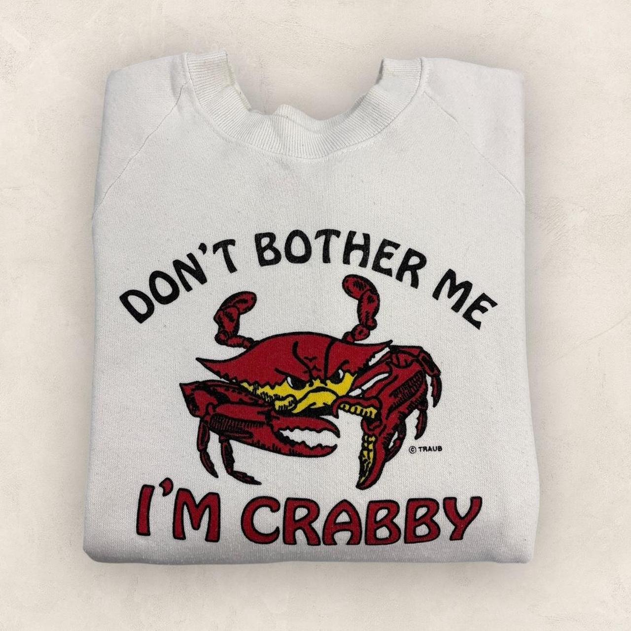 Vintage 90s USA crab slogan parody humour graphic sweatshirt