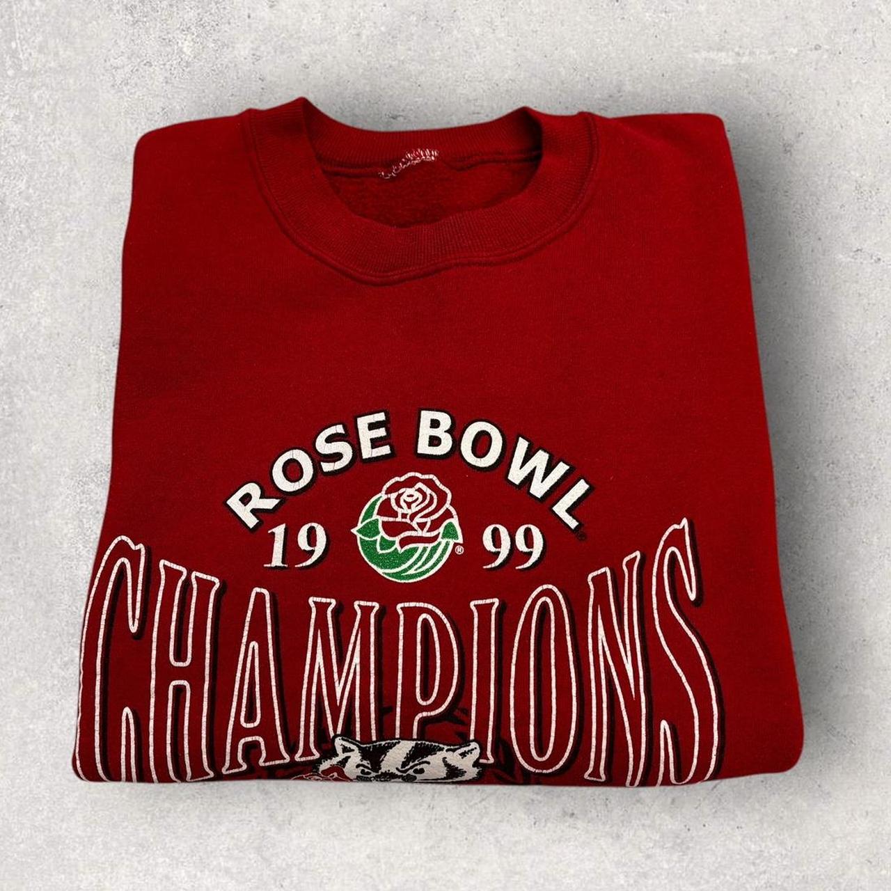 Vintage 90s USA Wisconsin Badgers Rose Bowl Champions American Football graphic sweatshirt
