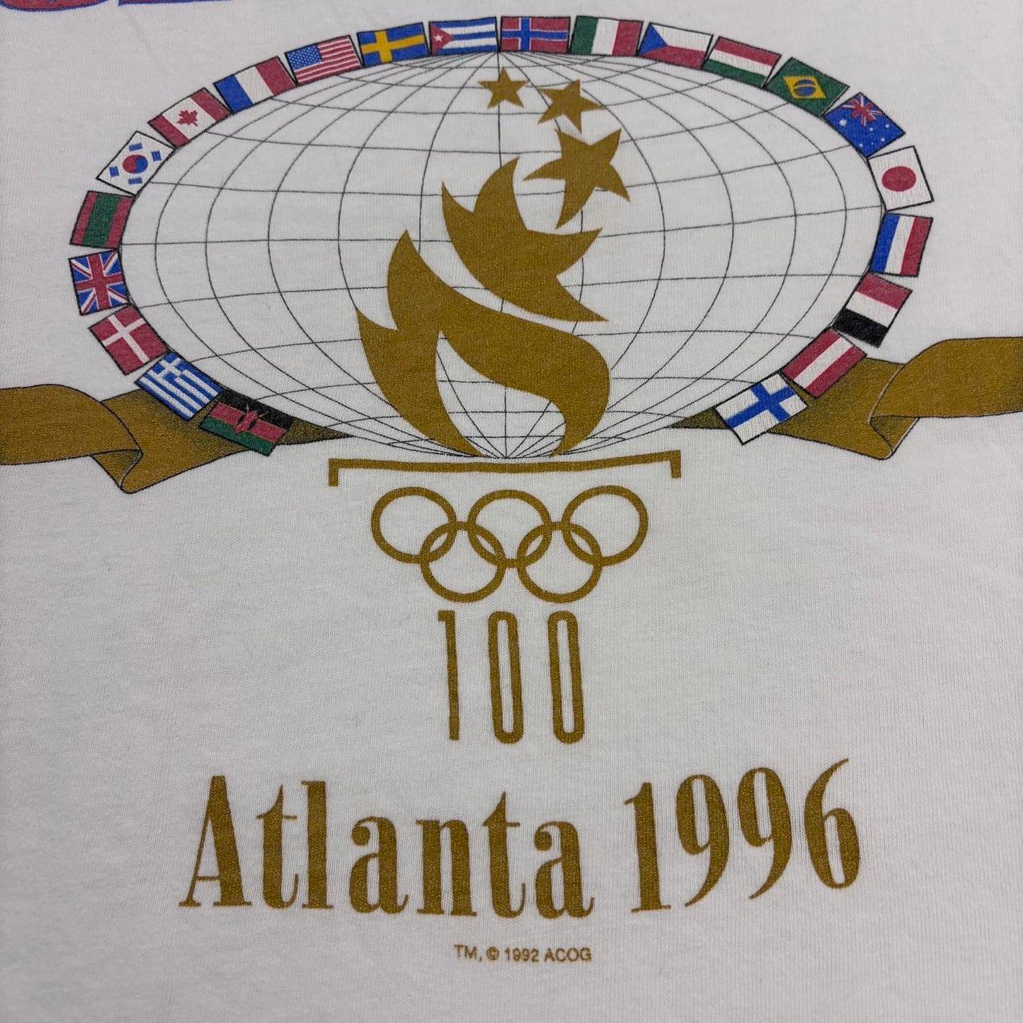 Vintage 90s USA Atlanta Olympics summer games athletics graphic t-shirt