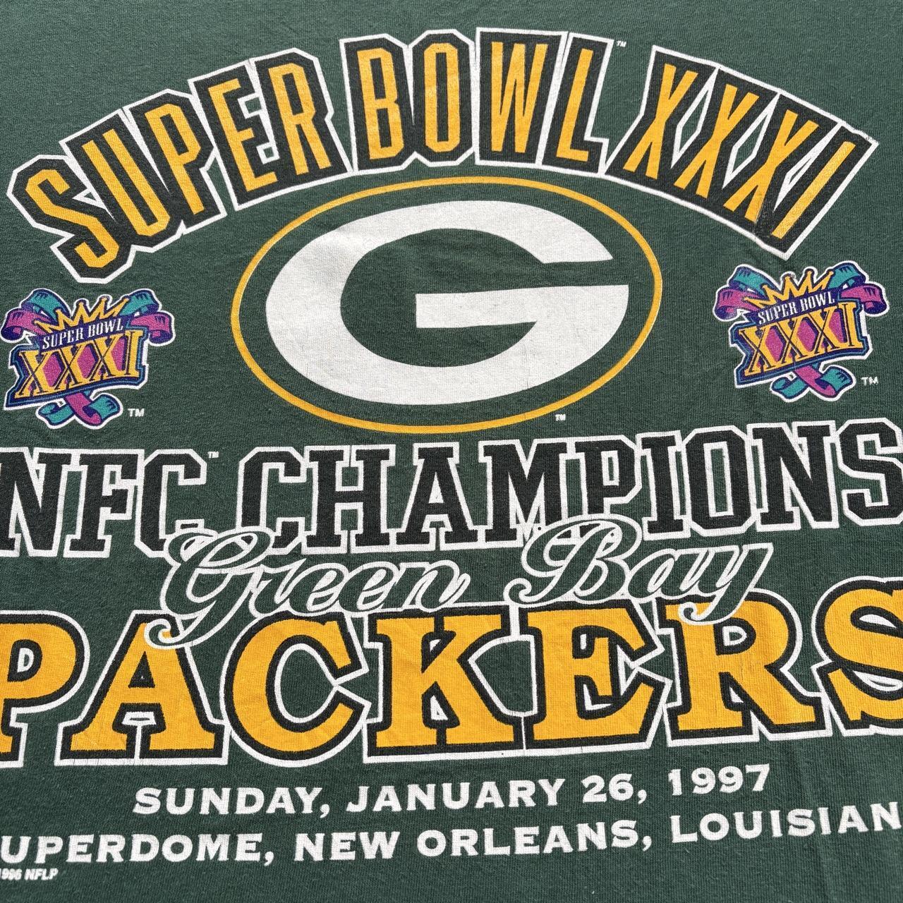 Vintage 90s USA Green Bay Packers Super Bowl 31 NFL American Football t-shirt