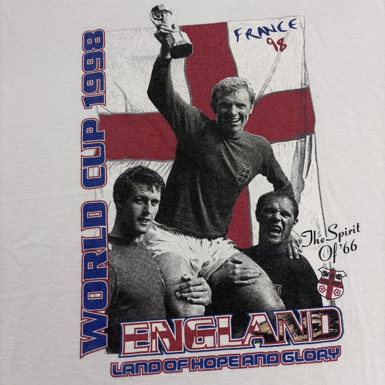 Vintage France 98 World Cup football tournament England spirit of 66 t-shirt