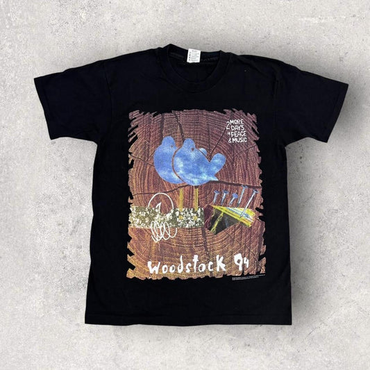 Vintage 90s USA Woodstock music festival New York band t-shirt