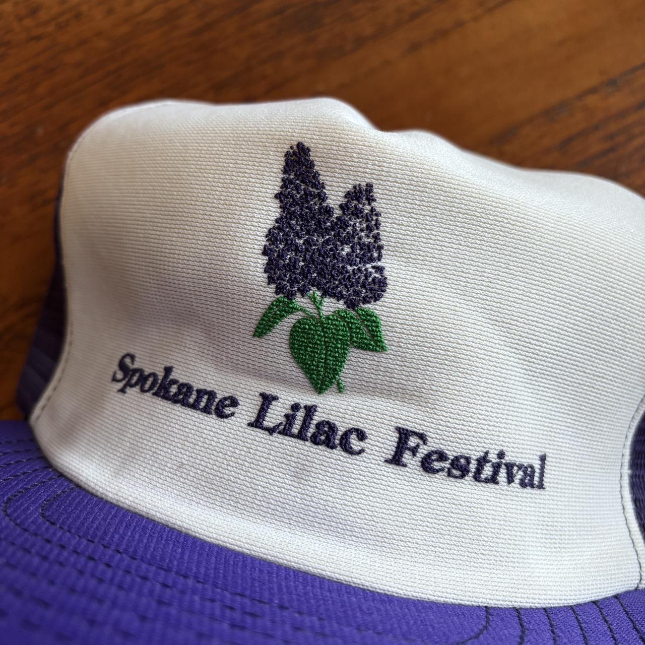 Vintage 90s USA Spokane lilac festival nature trucker cap